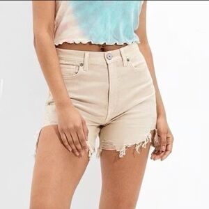 AMERICAN EAGLE (BROWN) HIGHEST RISE MOM SHORTS 0